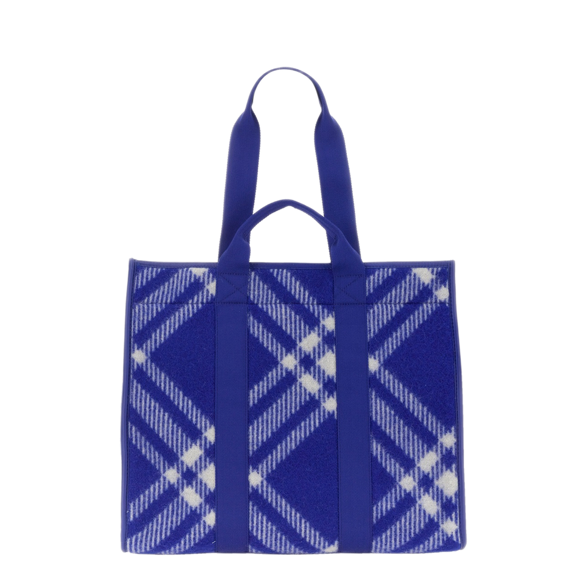 Virgin Wool Shopper Bag - Blue - Image 4