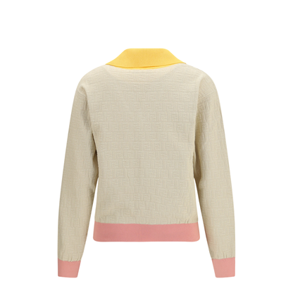 Cotton and Silk Sweater with Logo - Image 2