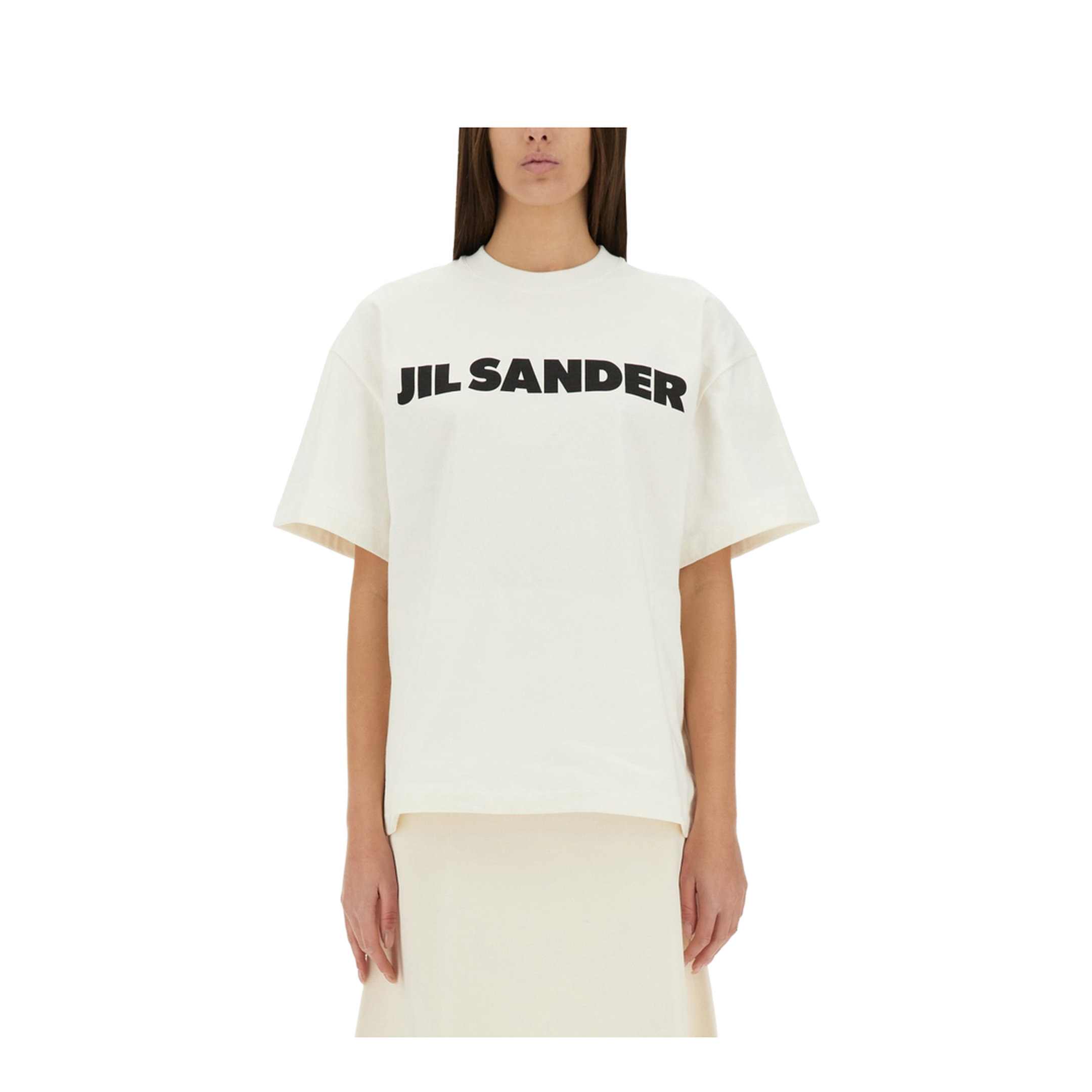 White Printed Logo T-Shirt - Image 1