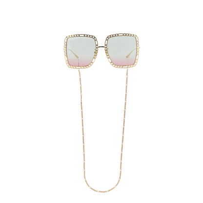 Rectangular Sunglasses with Chain - Image 2