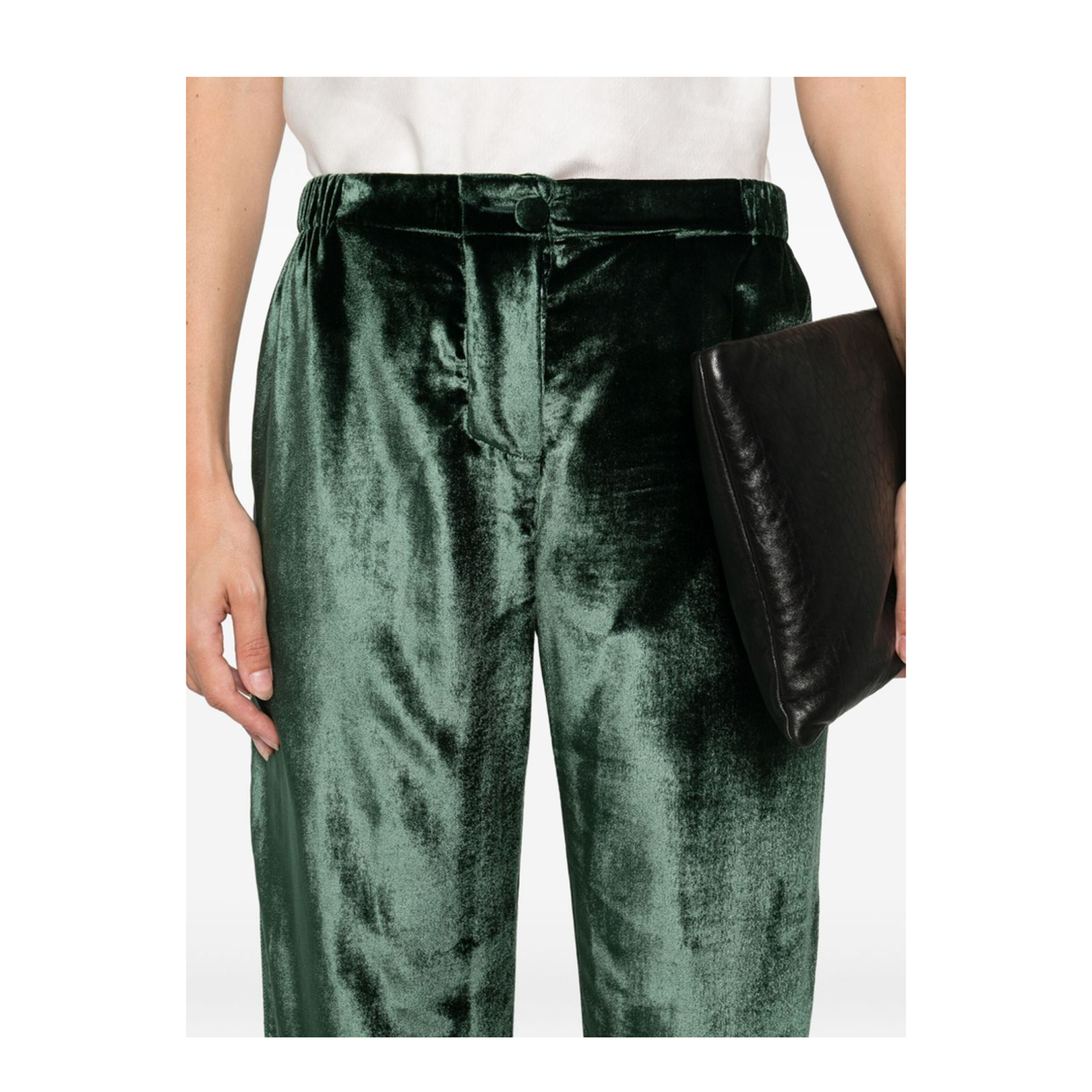 Velvet High-Waisted Trousers - Image 3