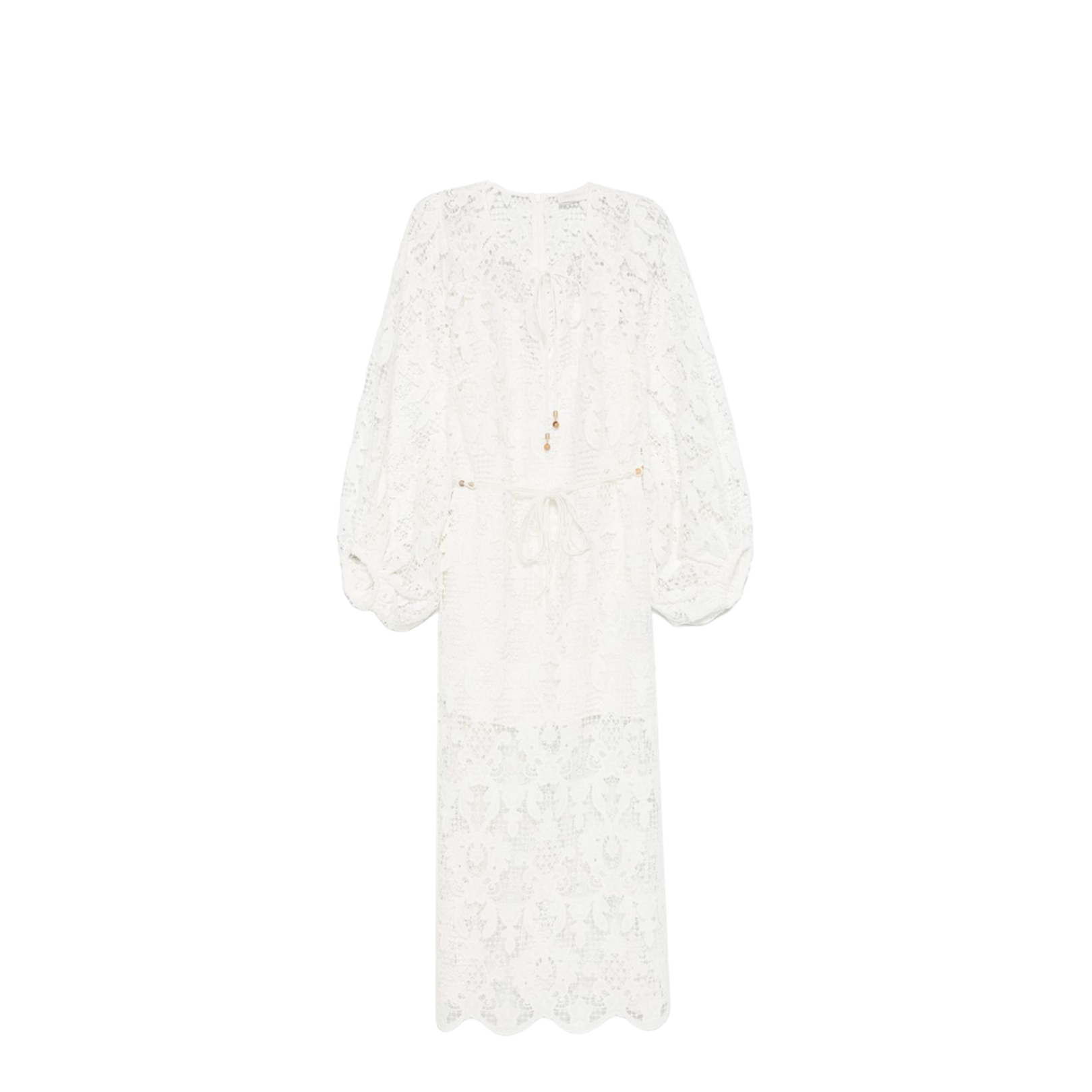 Coco Lace Midi Dress in White - Image 1