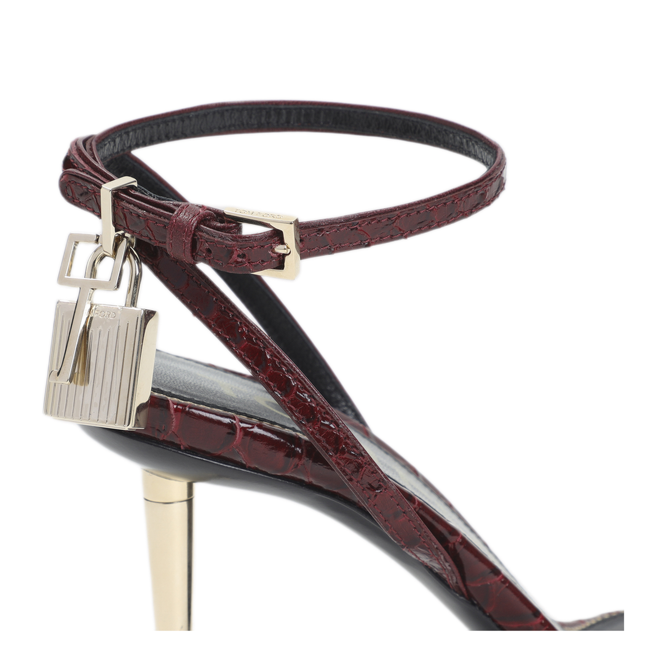 Semi Shiny Printed Python Sandals - Image 5
