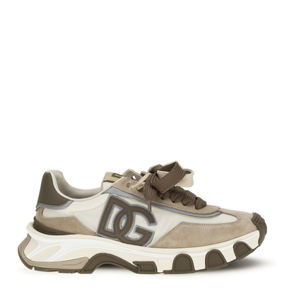 Leather And Mesh Sneakers - Image 1