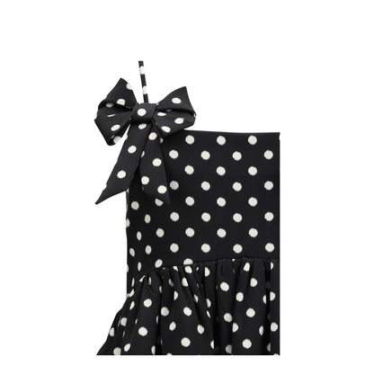Polka-Dot Satin Mini Dress - Image 3