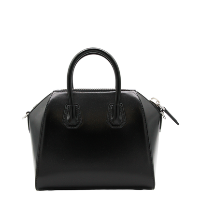 Antigona Mini Leather Shoulder Bag in Black - Image 4