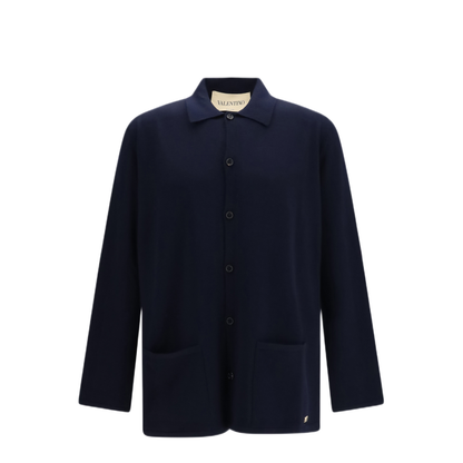 Wool Cardigan With Vlogo - Image 1