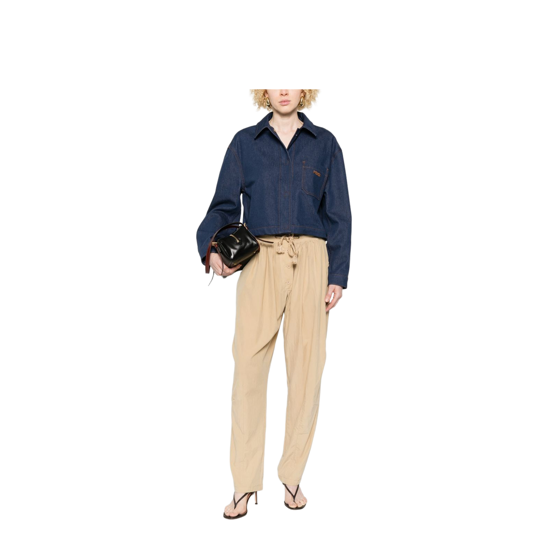 Cropped Denim Jacket - Image 4
