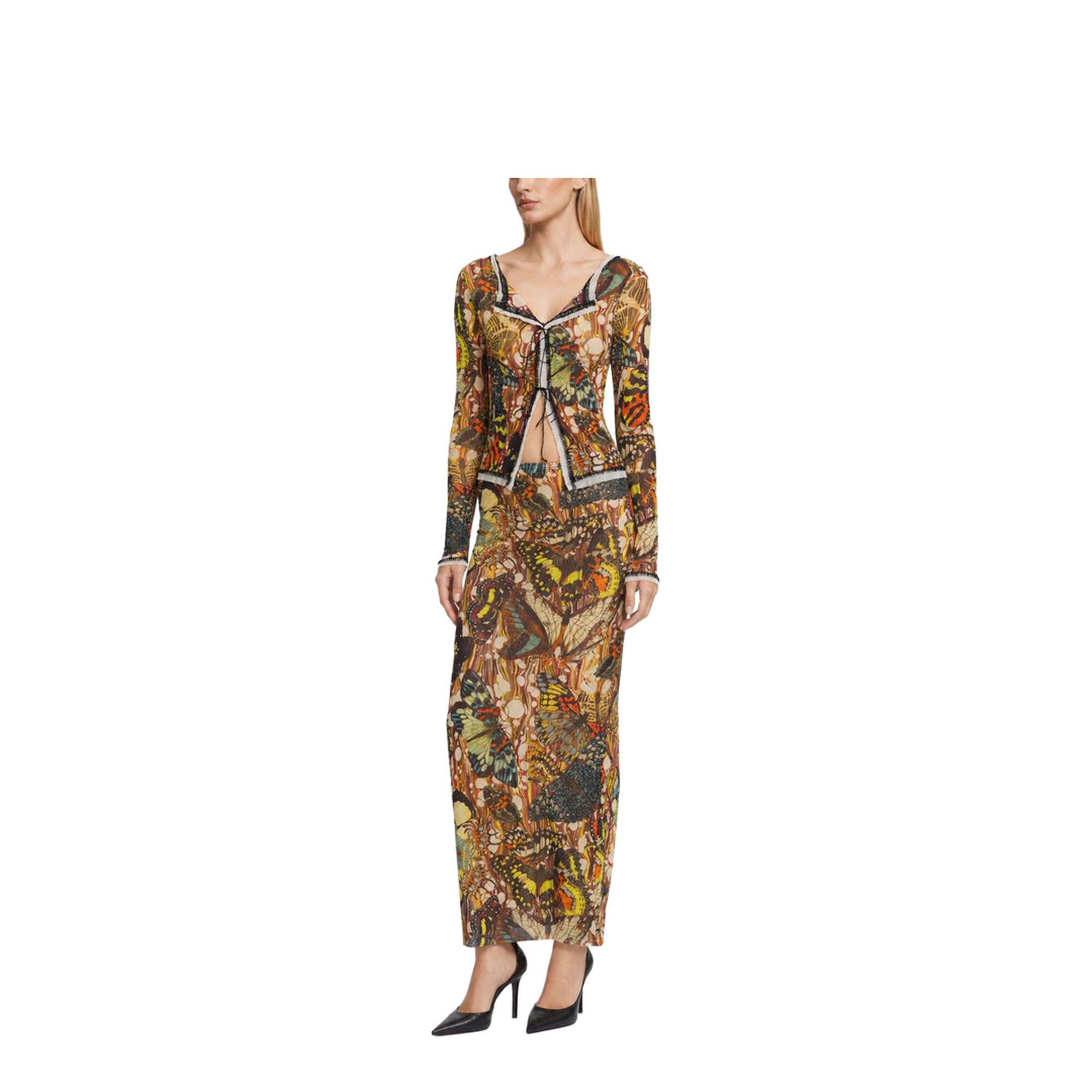 Long Skirt with Bow Tie Print - Image 2