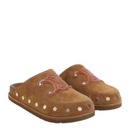Triomphe Wedge Mules - Image 5