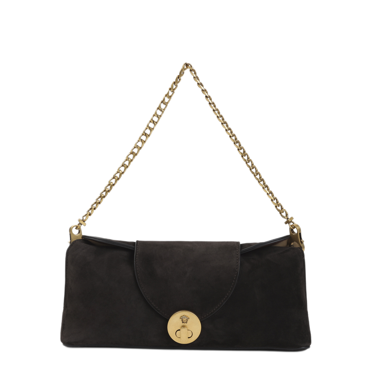 Vivian Small Suede Leather Clutch - Brown - Image 2