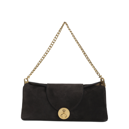 Vivian Small Suede Leather Clutch - Brown - Image 2
