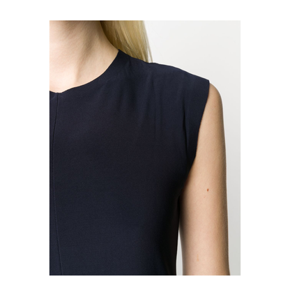 Stretch Fabric Jumpsuit - Dark Blue - Image 2