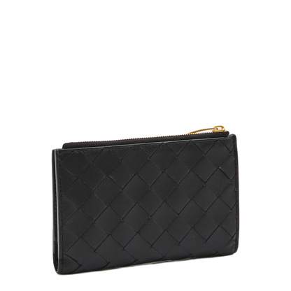 Intrecciato Medium Bi-Fold Wallet in Black - Image 4