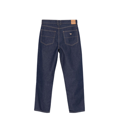 Indigo Blue Denim Straight Leg Jeans - Image 2