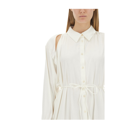 Satin Chemisier Dress - Image 4