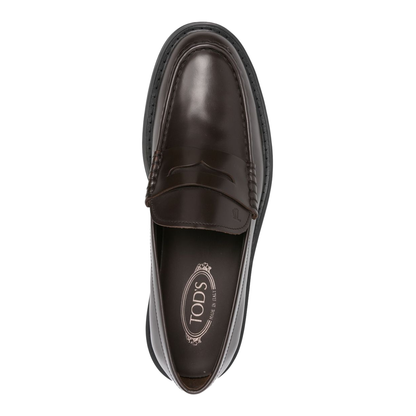 Chocolate Brown Calf Leather Flat Sole Slip-On - Image 2