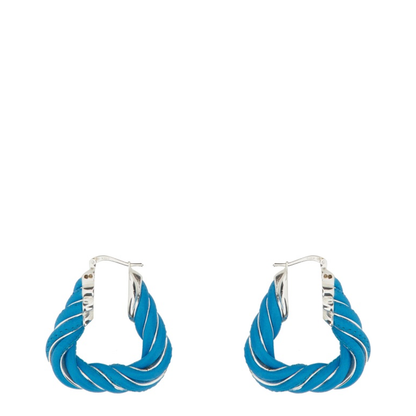 Triangular Twist Hoop Earrings - Image 1