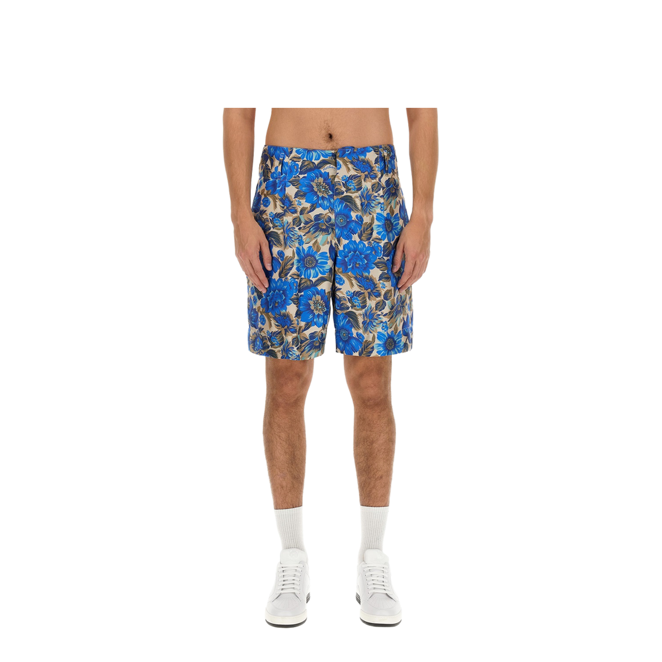 Short All Over Blue Flower - Image 1