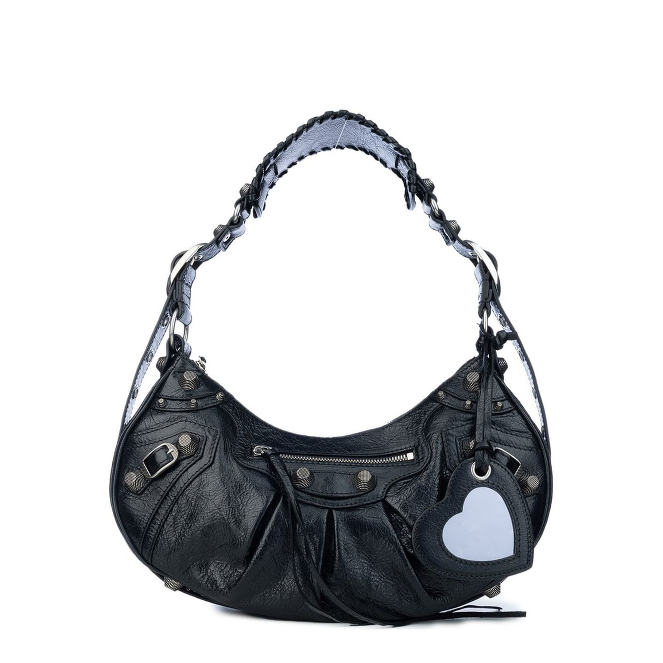 Le Cagole Small Arena Lambskin Shoulder Bag - Black - Image 2