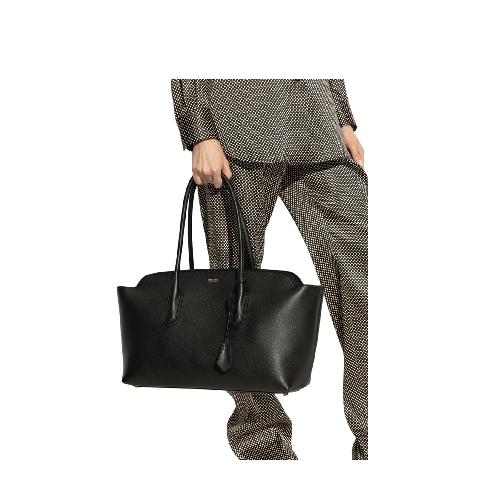 Large Leather Shopping Bag - Image 4