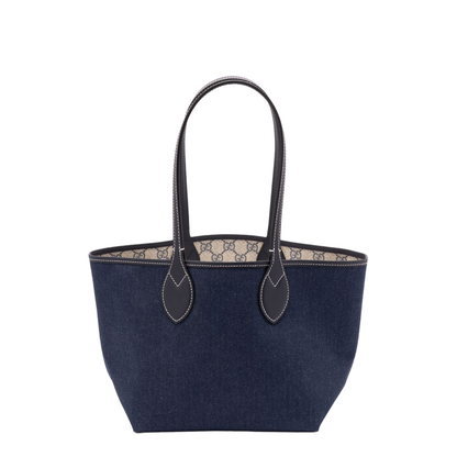 Totissima Large Denim Tote Bags - Blue - Image 2