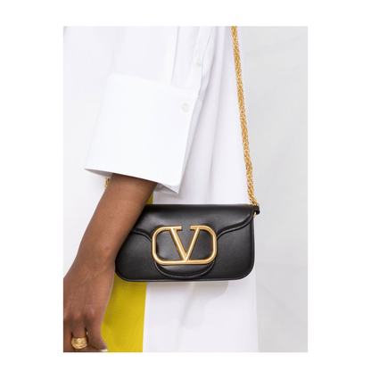Locò Small Calfskin Shoulder Bag - Black - Image 6