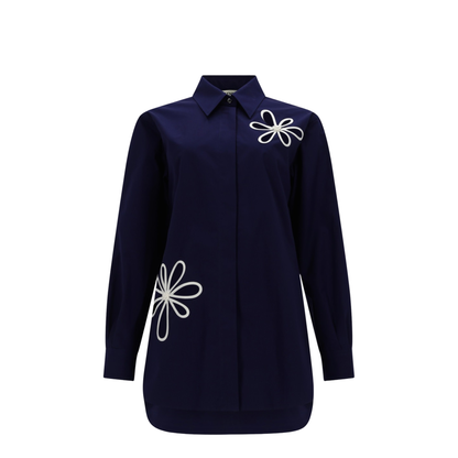 Dark Blue Poplin Shirt - Image 1