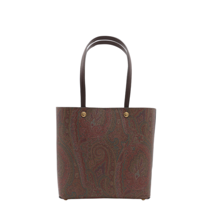 Essential Medium Jacquard Cotton Tote Bag - Brown - Image 2
