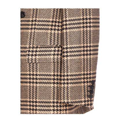Jacket in Prince of Wales Silk and Cashmere in Black - Image 3