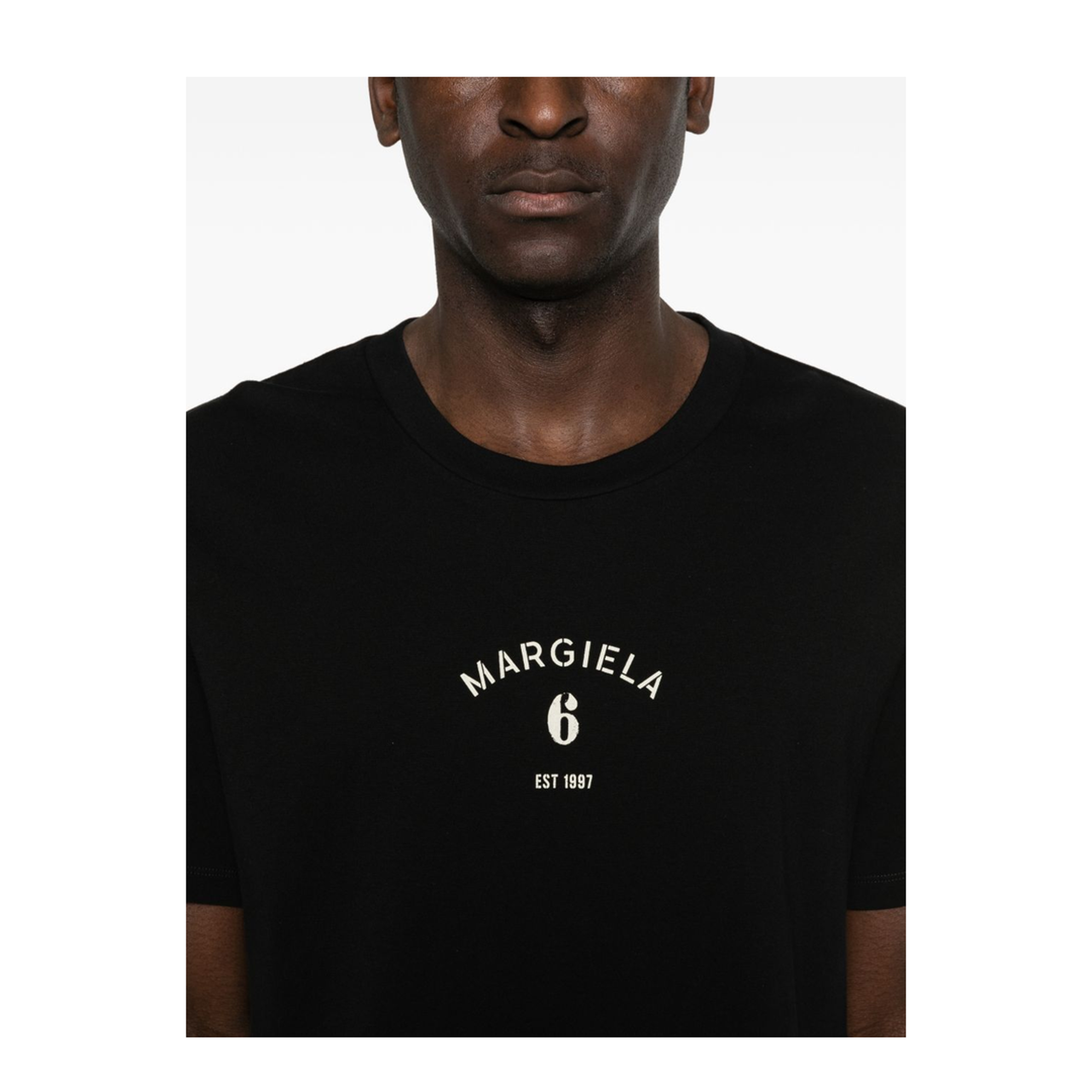 Black T-shirt with logo print - Image 4