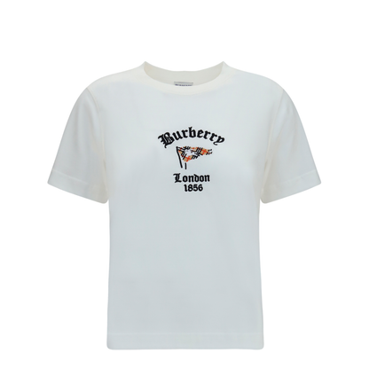Cotton T-Shirt with Check Flag - Image 1