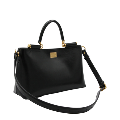 Vittoria Medium Calfskin Handbag - Black - Image 4
