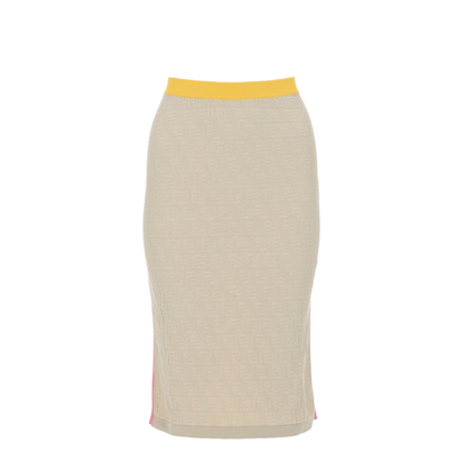 Light Beige Cotton And Silk Skirt - Image 1