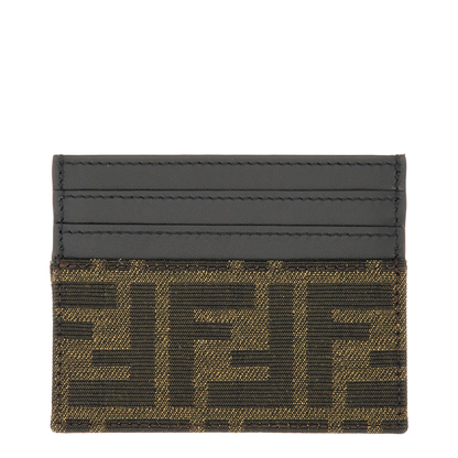 FF Jacquard Card Holder Leather Brown - Image 5