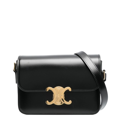 Triomphe Teen Calfskin Crossbody - Black - Image 1