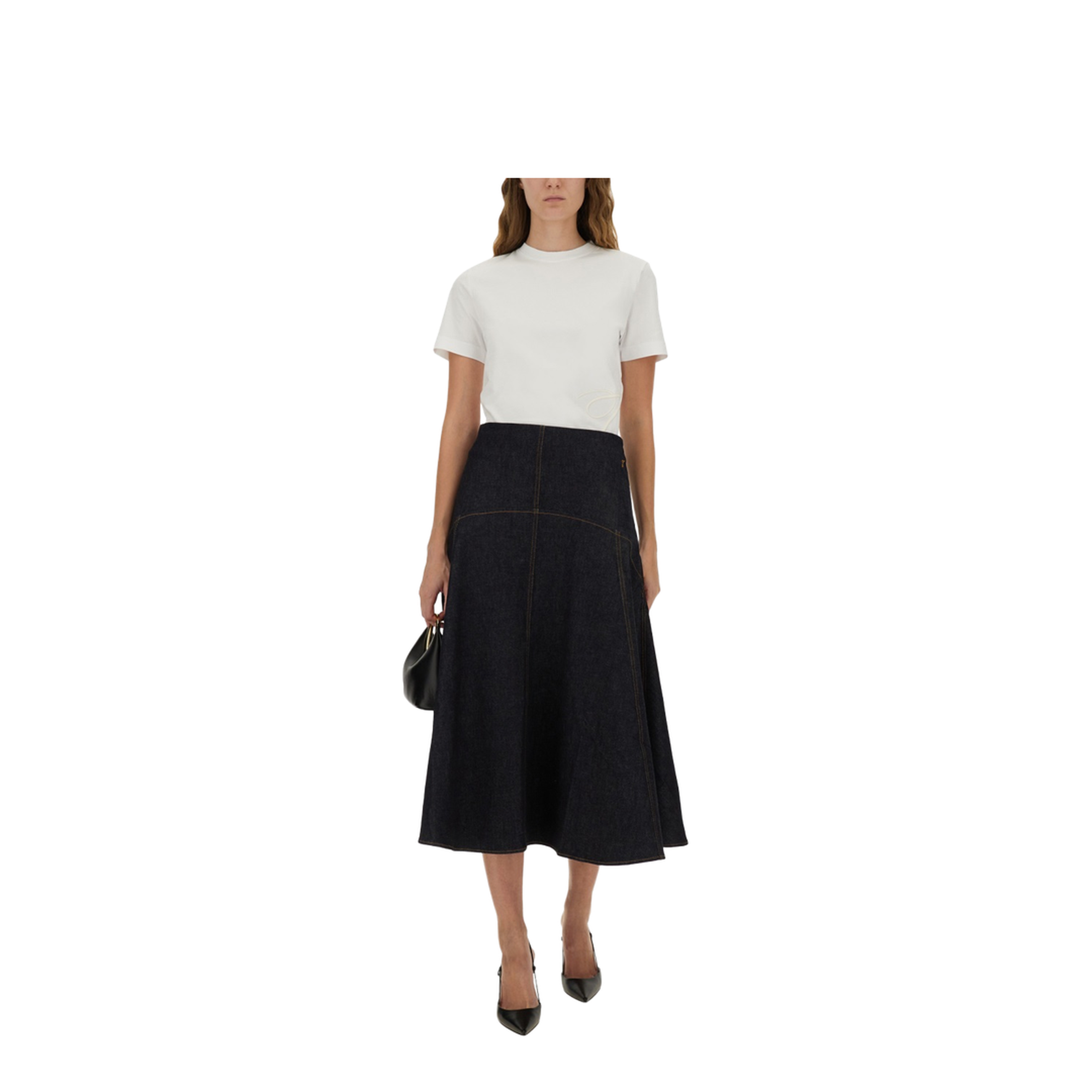 "DE-NÎMES TRIANGLE" DENIM SKIRT - Image 2