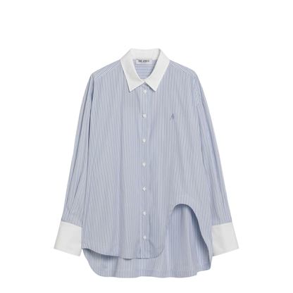 Light Blue/White Striped Shirt - Image 1