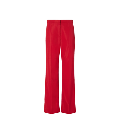 Red Technical Viscose Trousers - Image 1