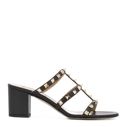 Rockstud Calfskin Leather Slide Sandal 60 Mm - Image 1