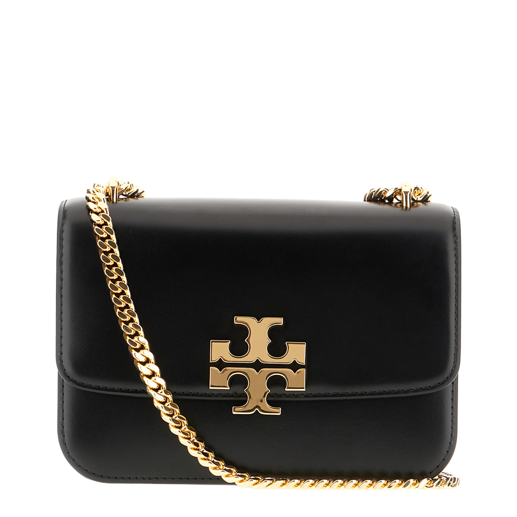 Eleanor Small Calf Leather Shoulder Bag - Black - Image 5