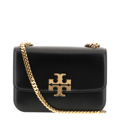 Eleanor Small Calf Leather Shoulder Bag - Black - Image 5