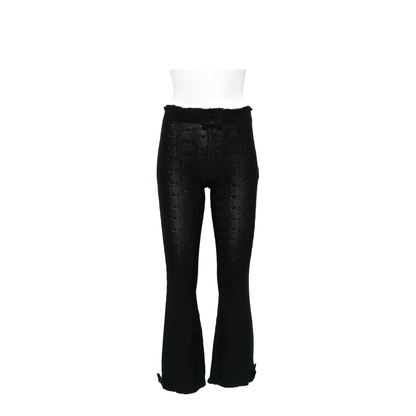 Flared Capri Pants in Black - Image 1