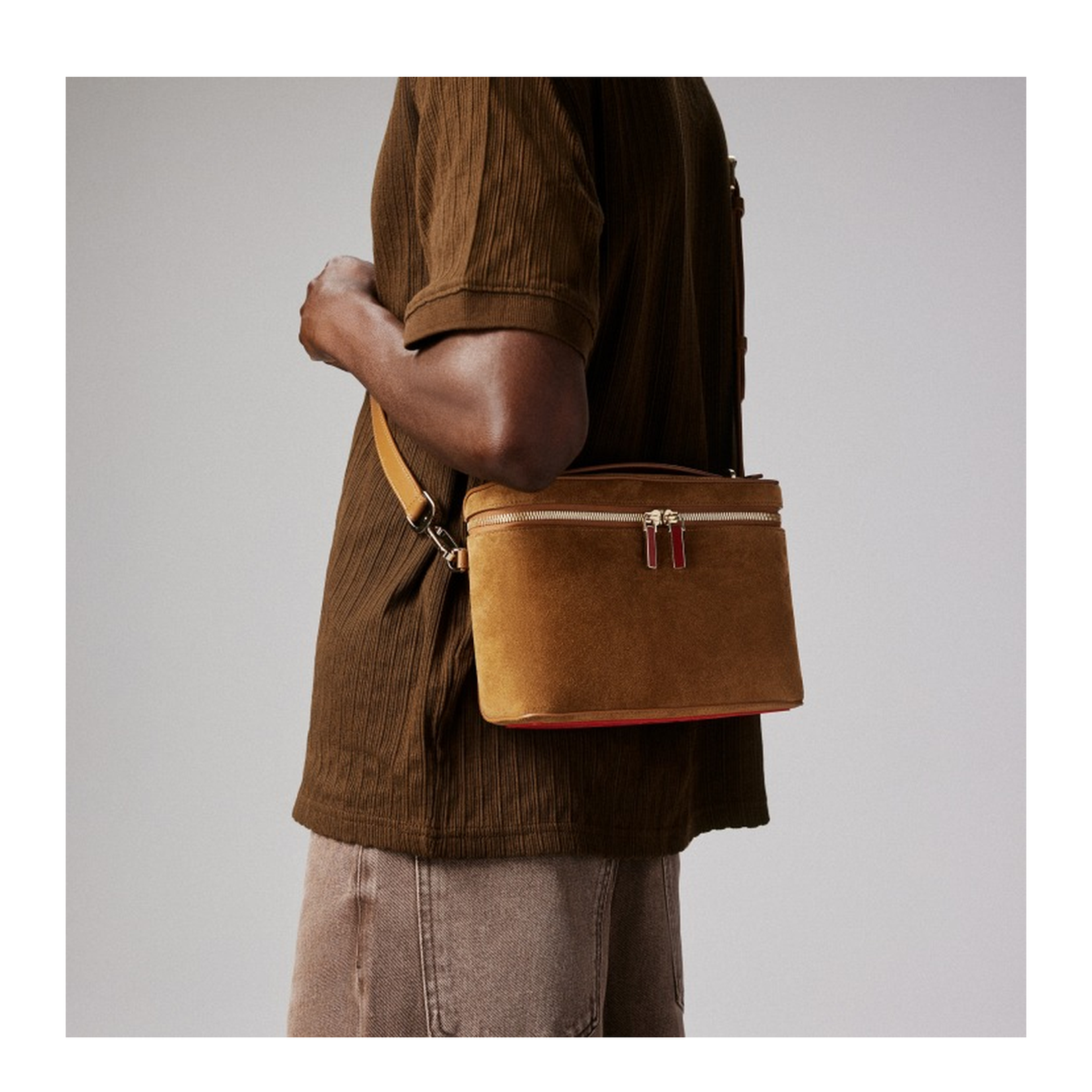 Top Handle Zip Bag with Adjustable Strap - Image 4