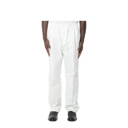 Compact Cotton Canvas Trousers - Image 1