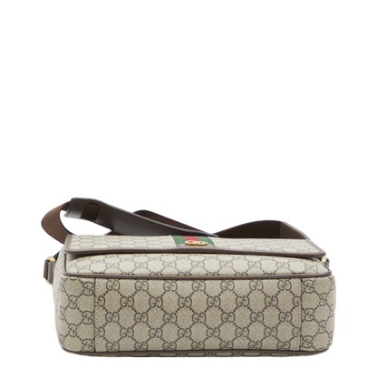 Ophidia Medium Canvas Messenger Bag - Beige - Image 2