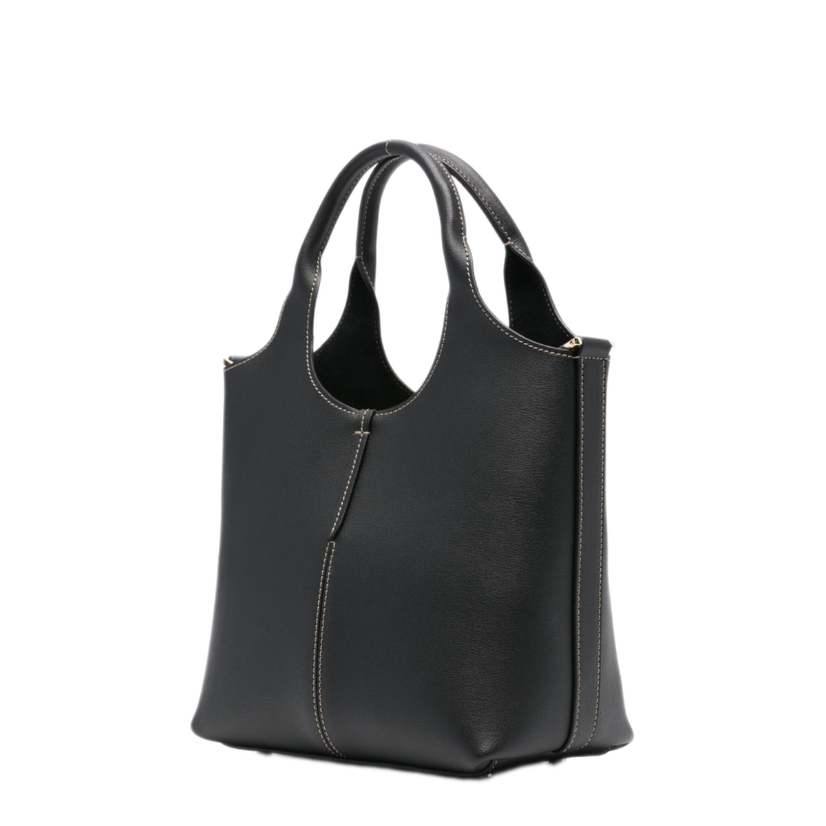 Shopping Bag Mini Calfskin Tote - Black - Image 3