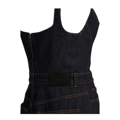 Sheath Dress In Raw Denim - Image 4