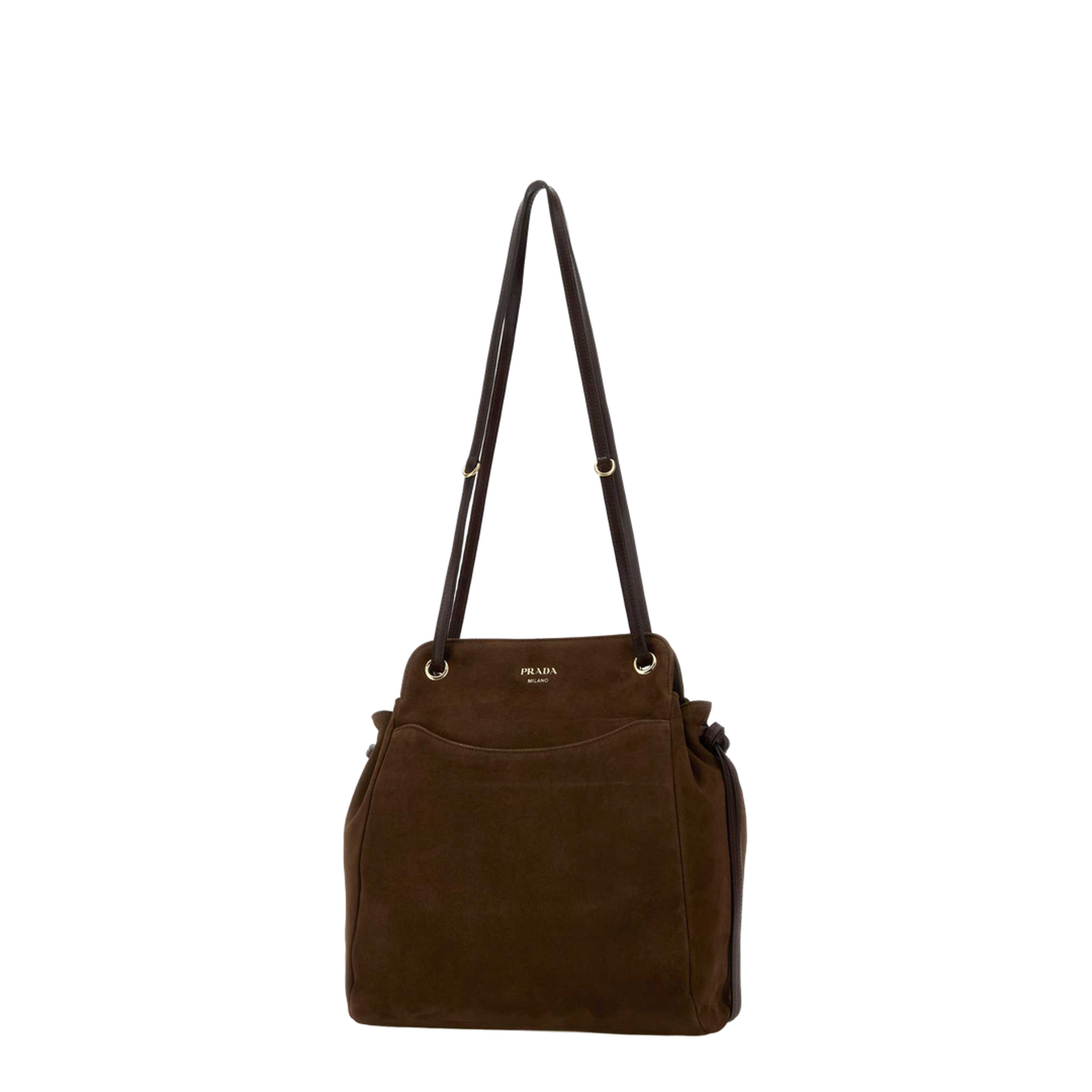 Brow Suede Medium Carry Bucket Bag - Image 2
