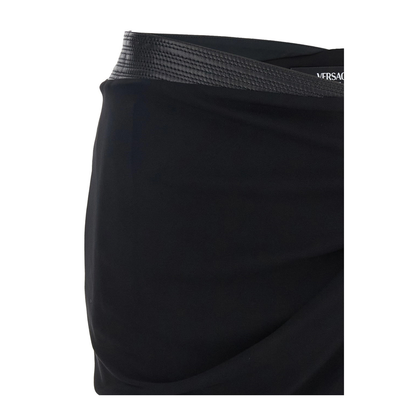 Stretch Viscose Midi Skirt - Image 3